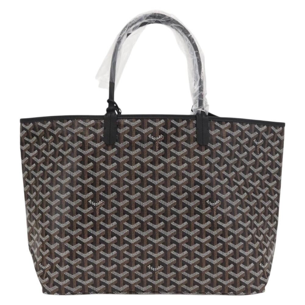 Goyard Coated Canvas Herringbone Saint Louis PM Tote Bag Black
